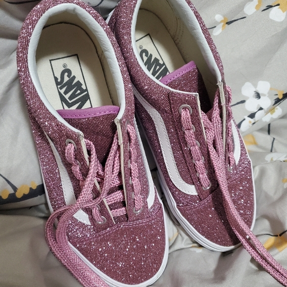 COPY - 💖 Vans Rare Pink Sparkly 7.5 Never Worn - Picture 3 of 4